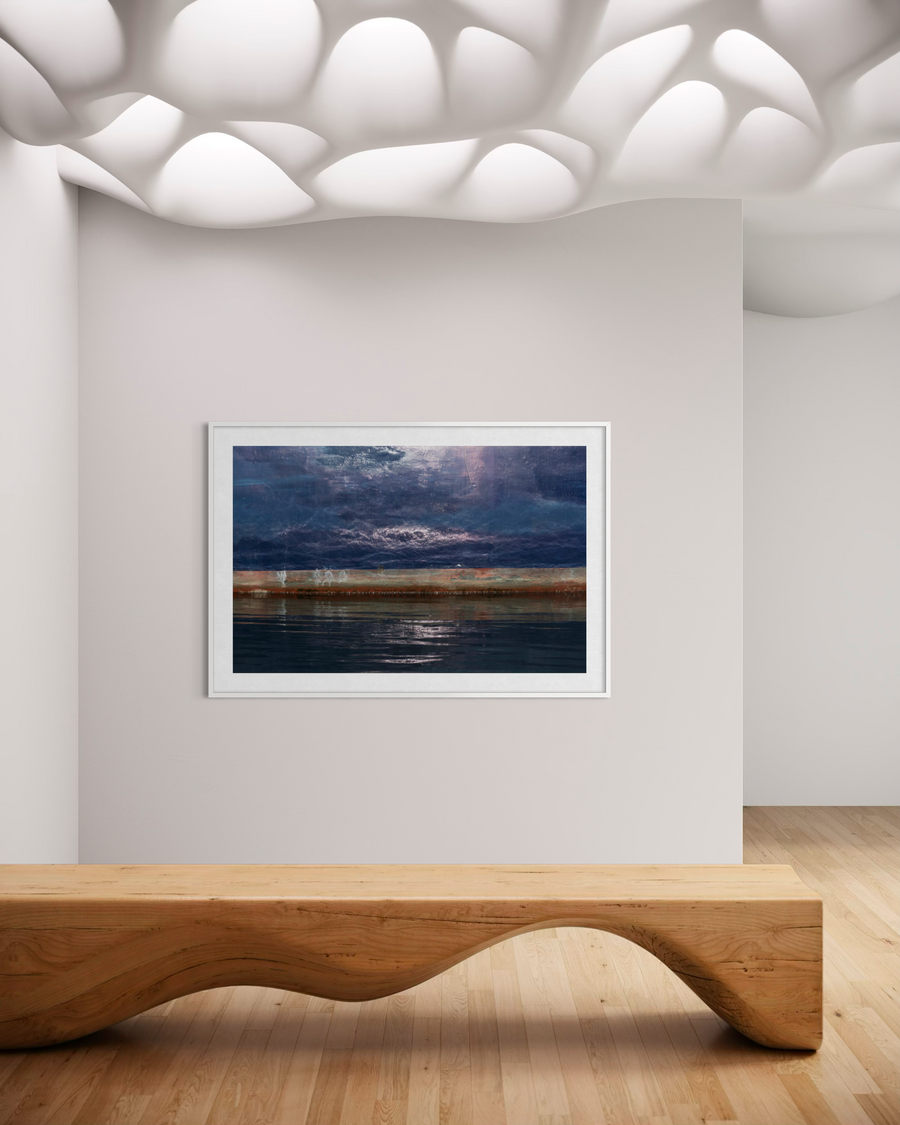 Blue Skies Ahead by Ralph Kerle displayed in modern interior setting