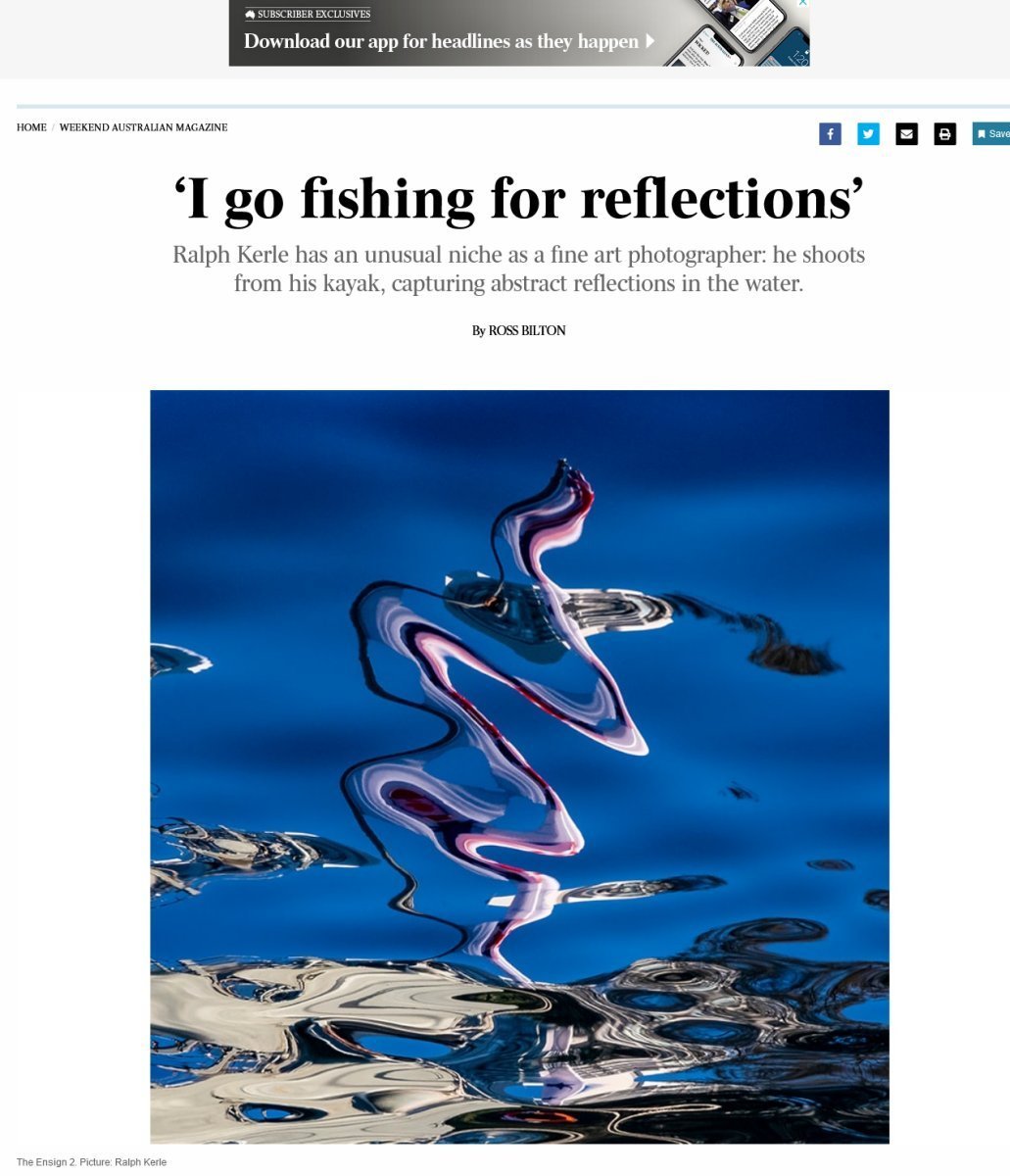 The Australian Weekend Magazine features Ralph Kerle