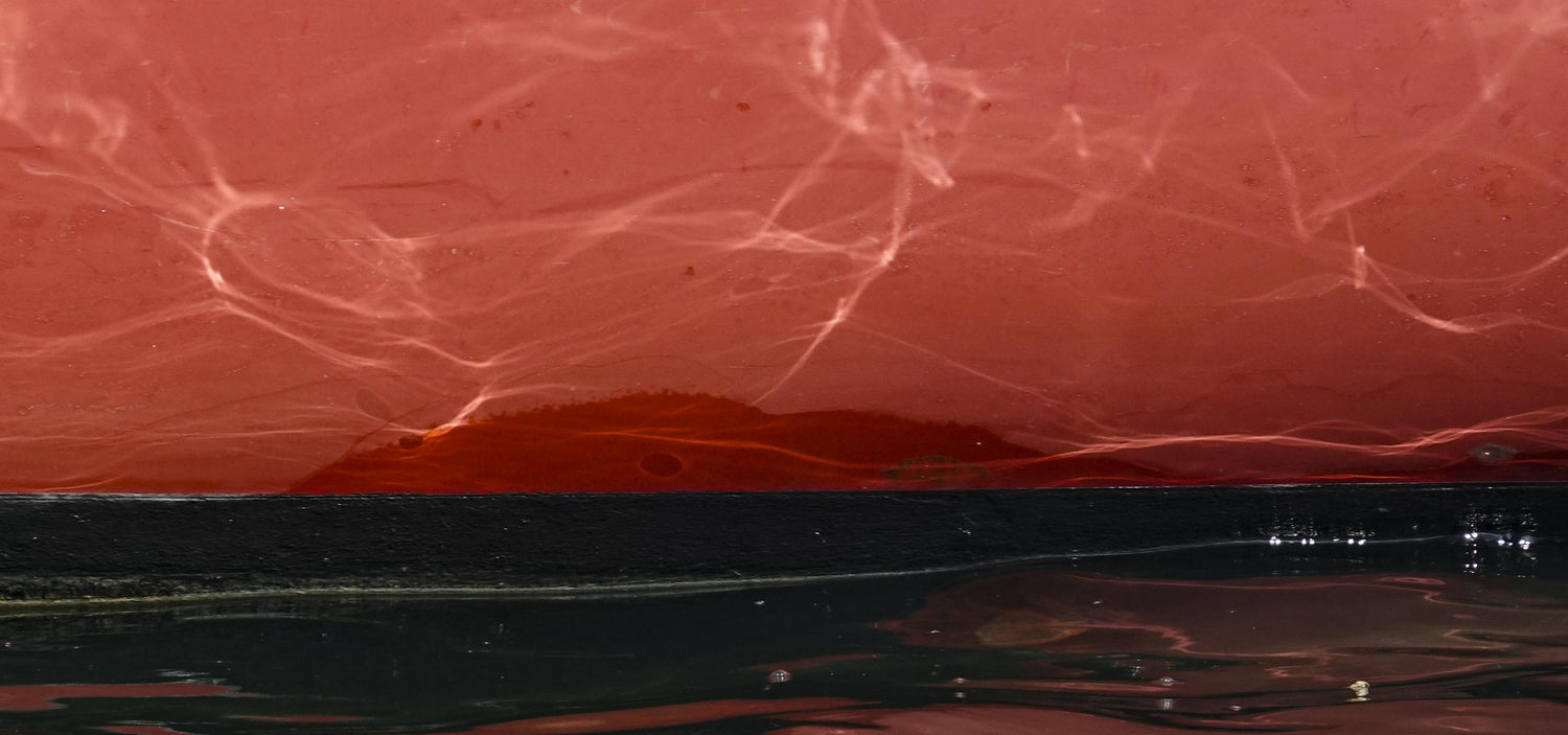 Appassionata — abstract photographic artwork of a red sky over dark water, by Ralph Kerle.