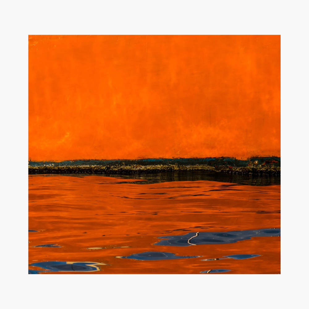 Orange Water - Aerial & Earth artwork by Ralph Kerle, warm composition