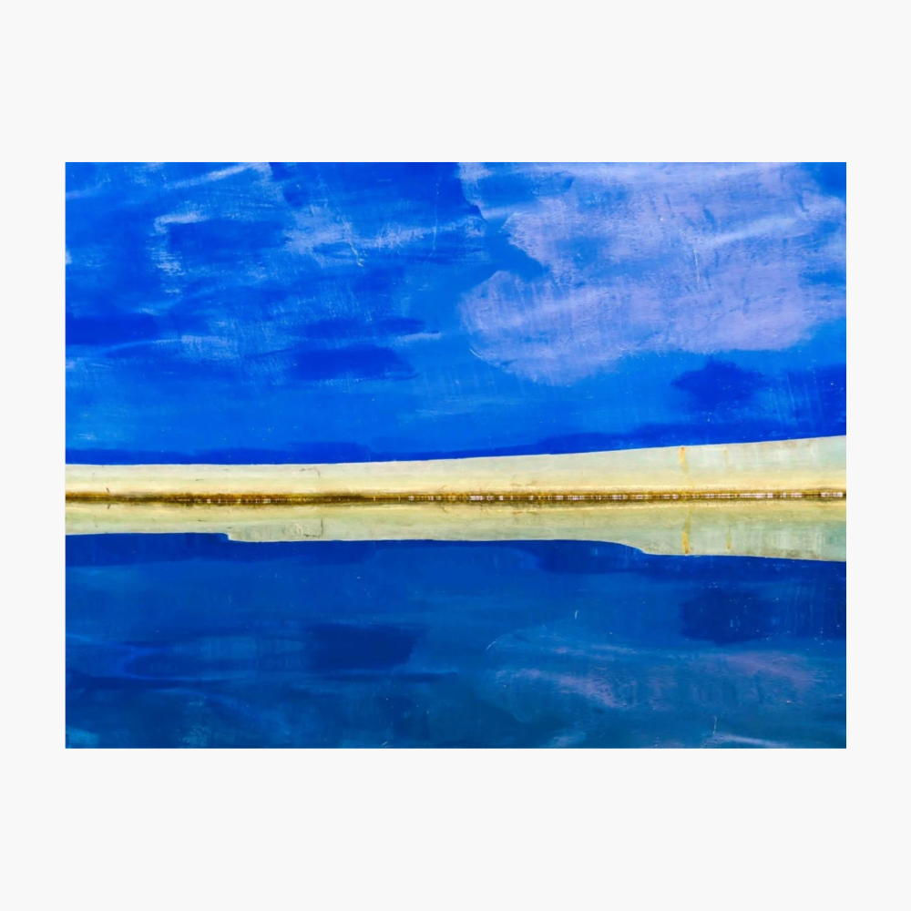 Unfinished Surface: Blue - Coastal & Ocean artwork by Ralph Kerle, cool composition