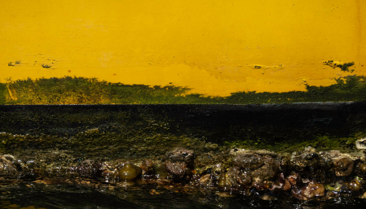 Beneath a Golden Horizon by Ralph Kerle - signed limited edition fine art print, warm golden abstract horizon of shifting forms