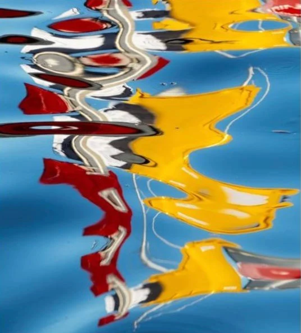 Colorful abstract reflection on a wet surface