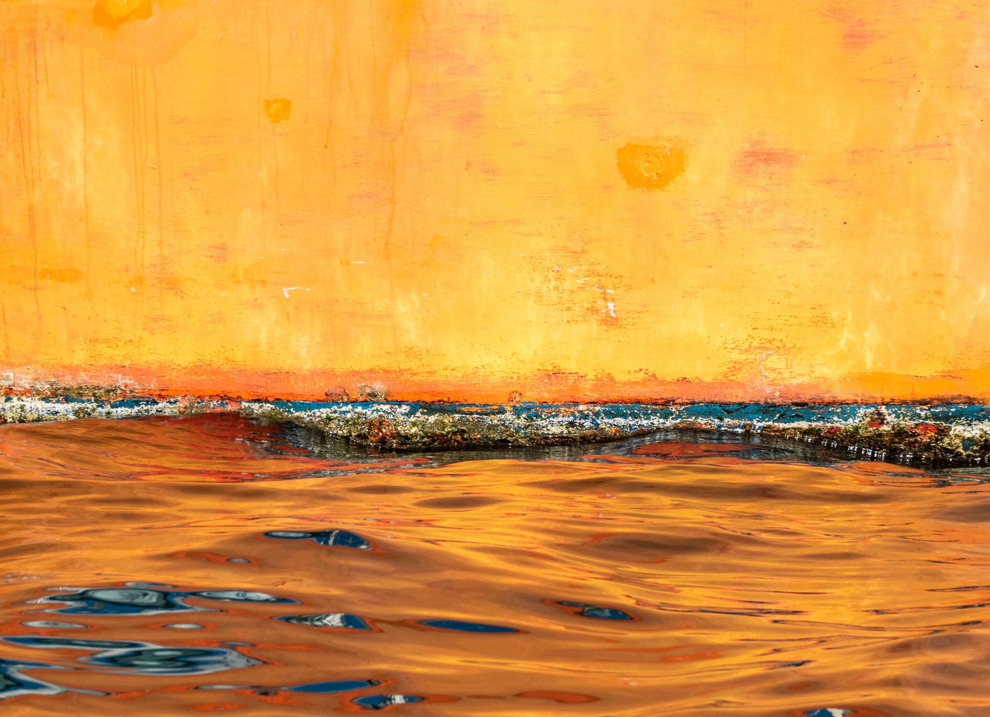 Abstract art with orange and brown hues