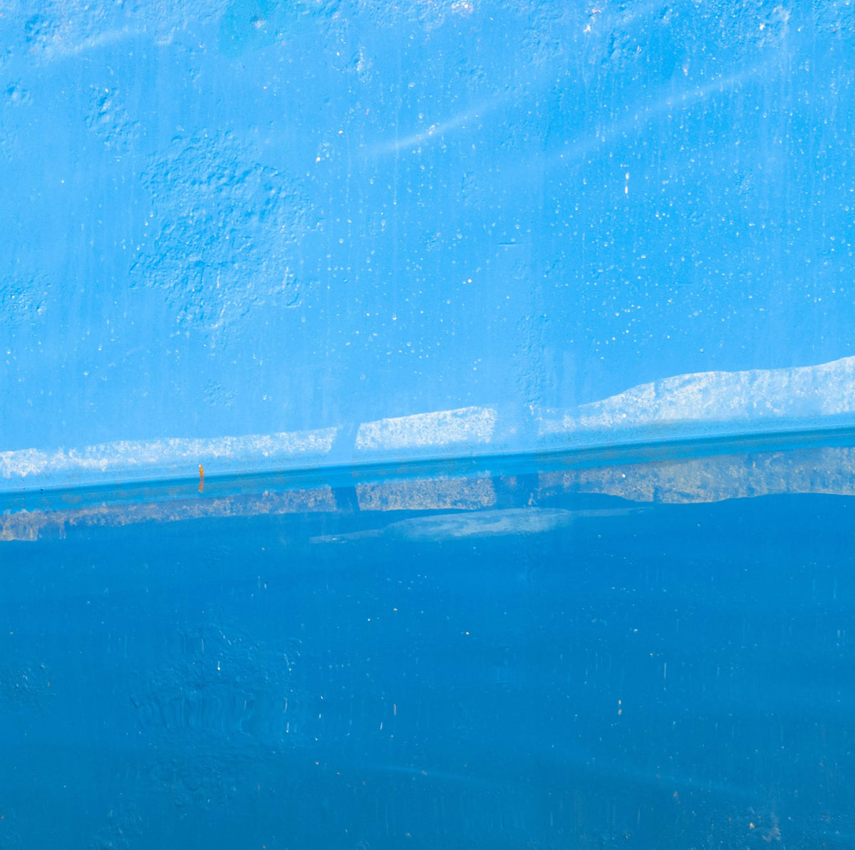 Cloud Blue LandEscape by Ralph Kerle - signed limited edition fine art print, cool blue abstract barge reflection
