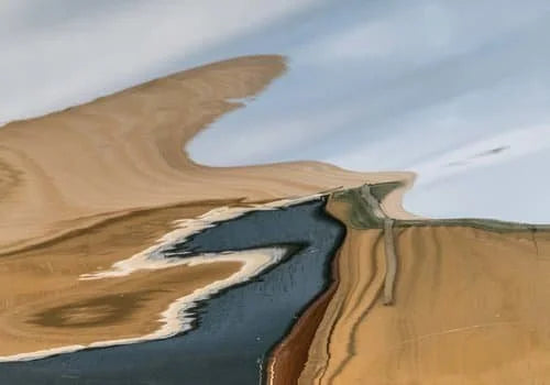 Offshore Aerial View 2 - Aerial & Earth artwork by Ralph Kerle, warm composition