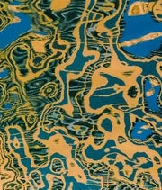 Picasso's Desert Ebru 2 - Urban Reflections artwork by Ralph Kerle, warm composition