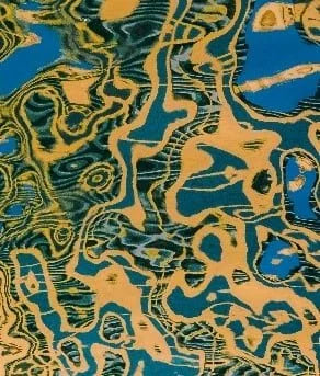 Picasso's Desert Ebru 2 - Urban Reflections artwork by Ralph Kerle, warm composition