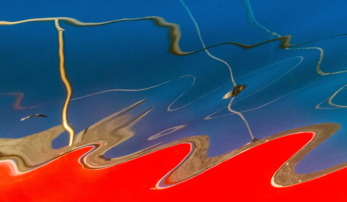 Red Heart Blue Calm - Urban Reflections artwork by Ralph Kerle, neutral composition