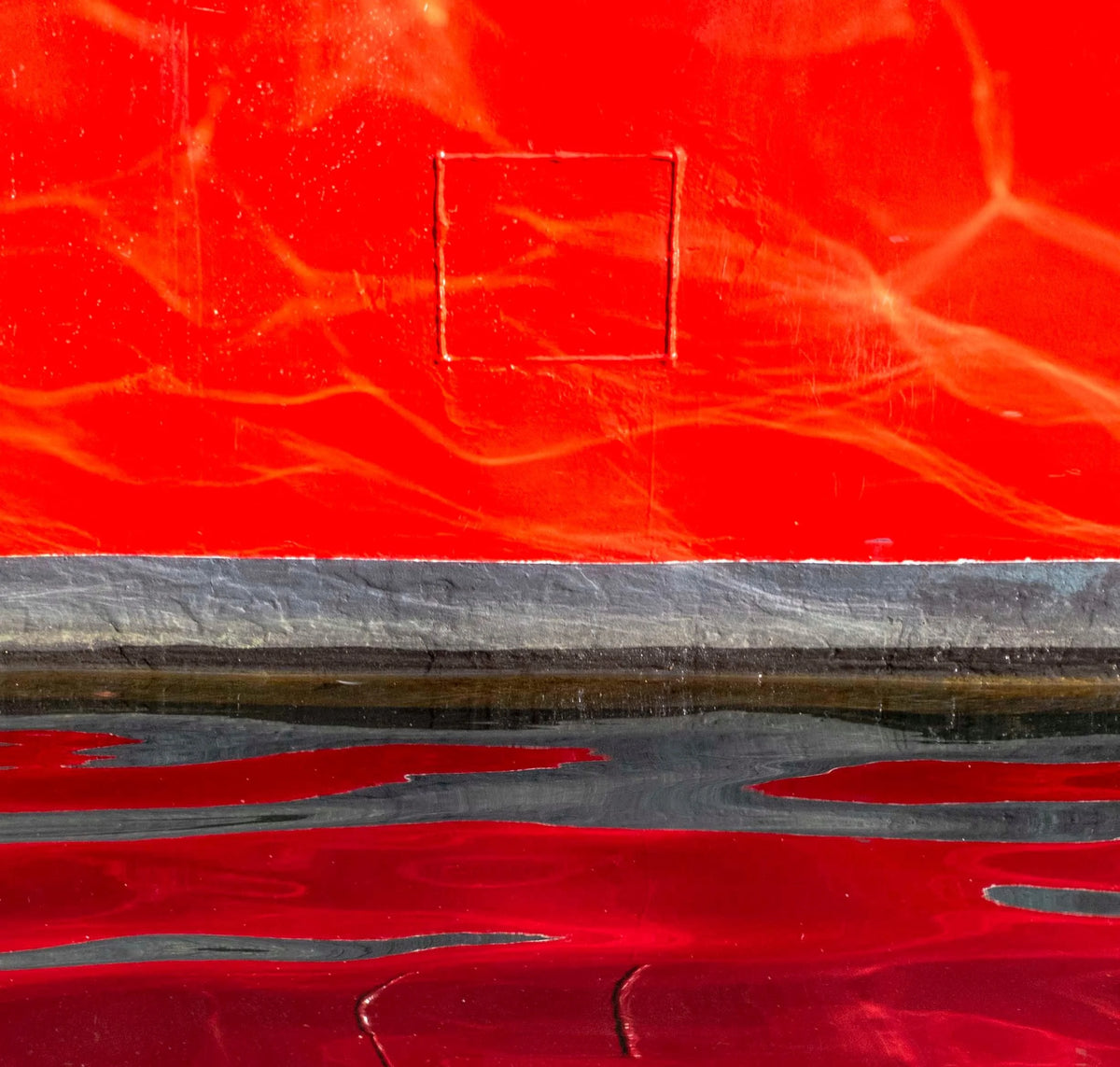 Red Water with Echo - Urban Reflections artwork by Ralph Kerle, warm composition