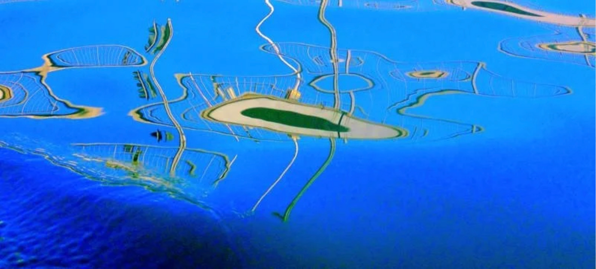 Bridge Afloat by Ralph Kerle displayed in modern interior setting