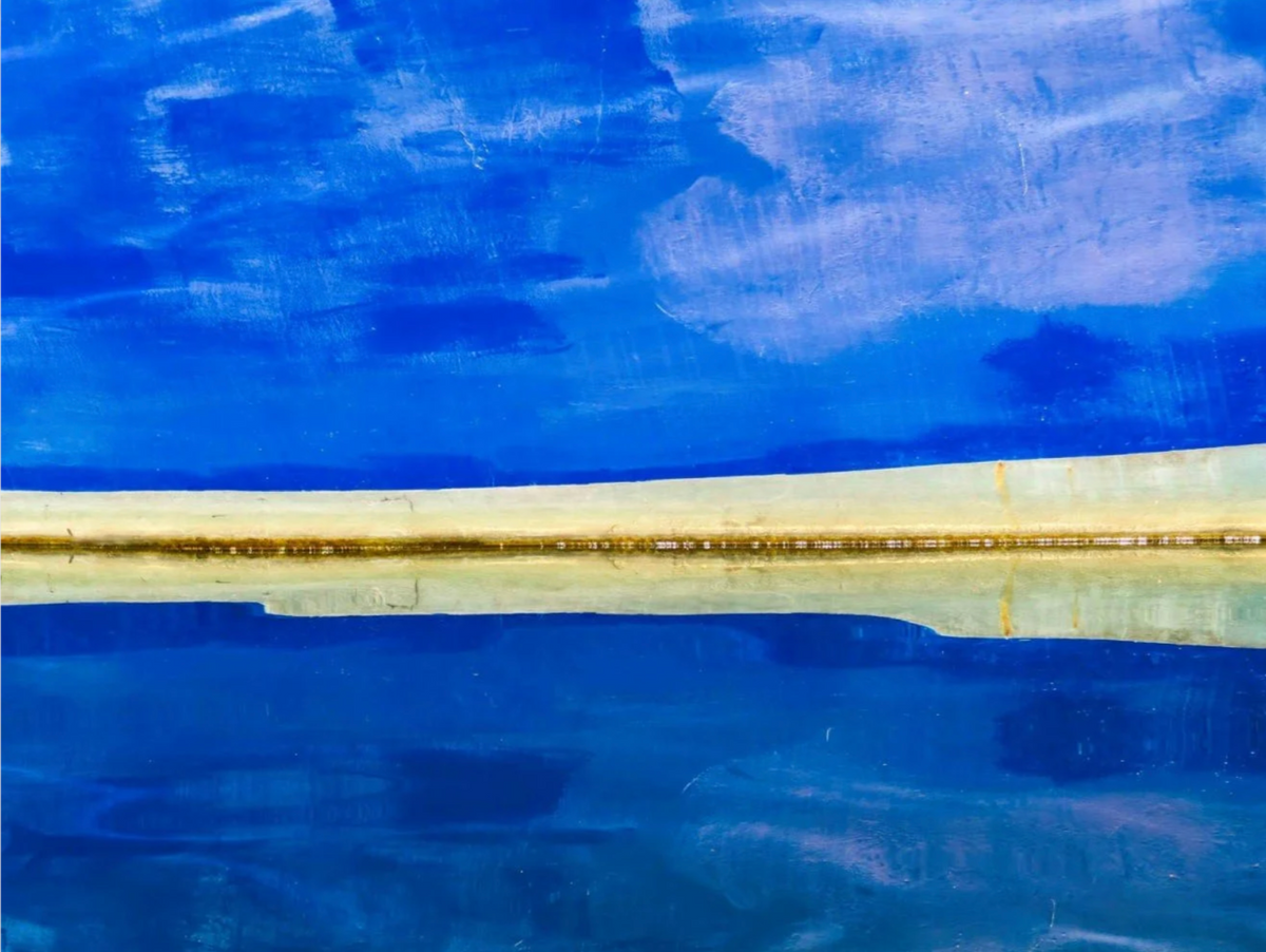 Unfinished Surface: Blue by Ralph Kerle - in-context installation view