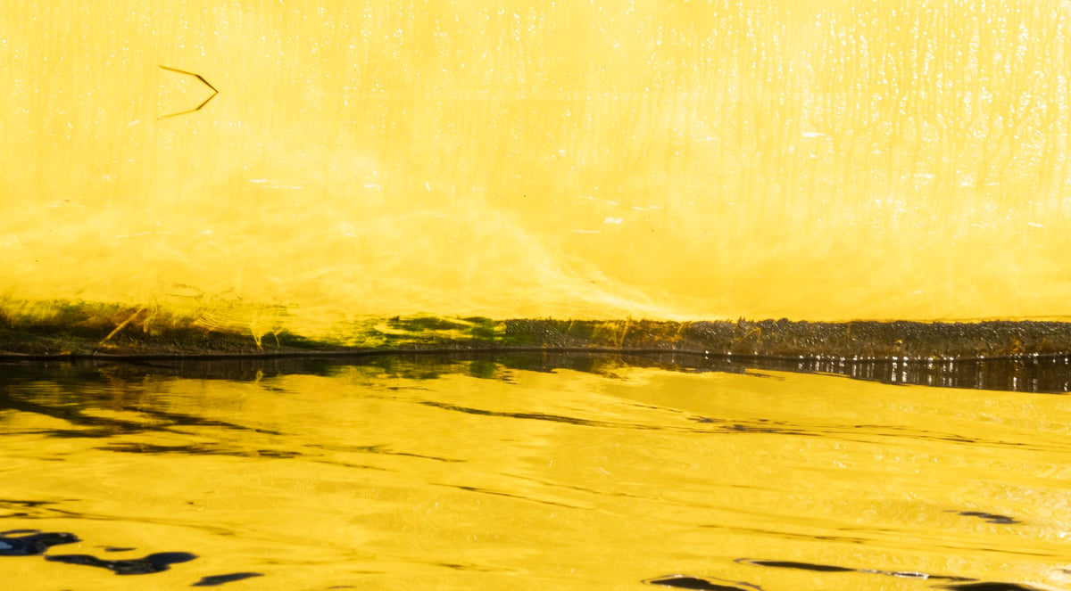 Staring Into the Sun by Ralph Kerle - signed limited edition fine art print, warm abstract water reflection