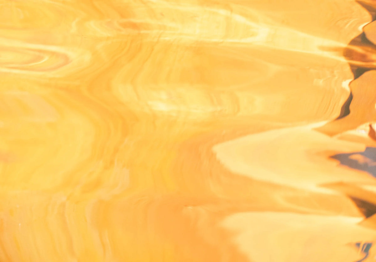 Leaving the Burning Sands by Ralph Kerle - signed limited edition fine art print, warm rust-toned abstract landscape